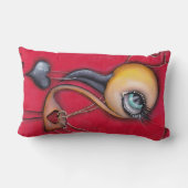 Empty Yellow Flamingo Kussen (Achterkant)