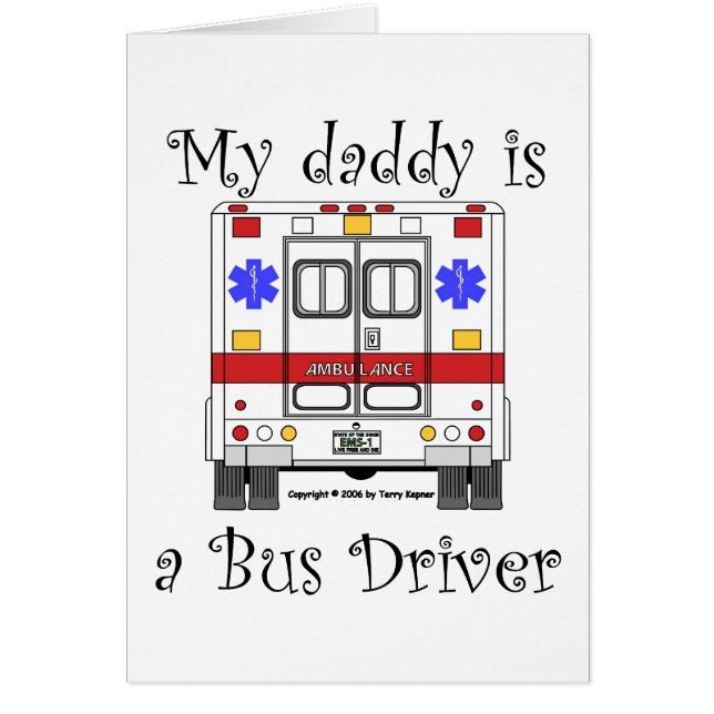EMS Ambulance, bus driver papa, kaart (Voorkant)