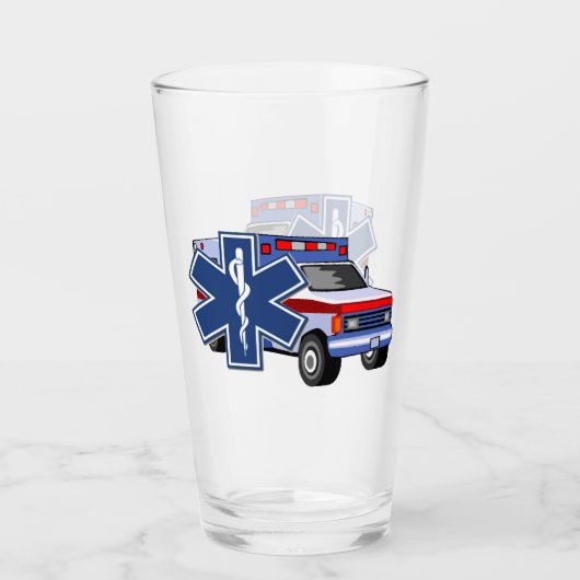 EMS Ambulance EMS Logo Glas (Voorkant)