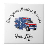 EMS Ambulance For Life Tegeltje (Voorkant)