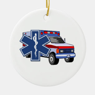 EMS Ambulance Keramisch Ornament
