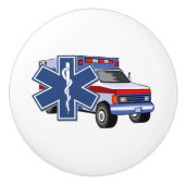 EMS Ambulance  Keramische Knop (Voorkant)