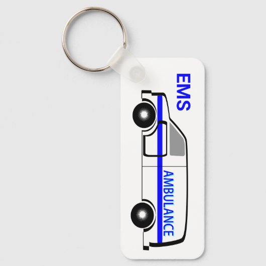 EMS Ambulance met bijbelprijsopgave Sleutelhanger (Voorkant)
