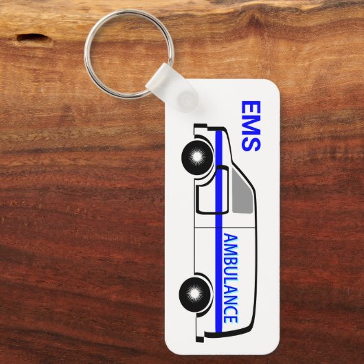EMS Ambulance met bijbelprijsopgave Sleutelhanger (Voorkant)
