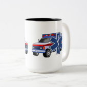 EMS Ambulance Tweekleurige Koffiemok (Voorkant rechts)