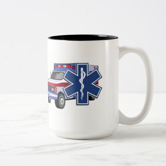 EMS Ambulance Tweekleurige Koffiemok (Rechts)