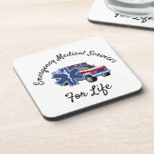 EMS-ambulance voor het leven Bier Onderzetter (Linkerzijde)