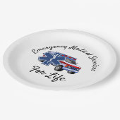 EMS-ambulance voor het leven     Papieren Bordje (Gekanteld)