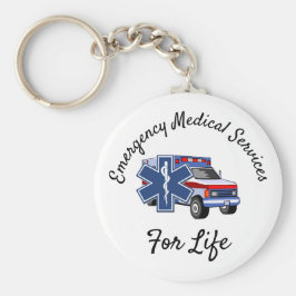 EMS-ambulance voor het leven Sleutelhanger
