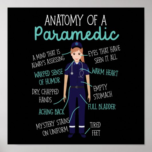 EMS-anatomie van een paramedische Poster (Voorkant)