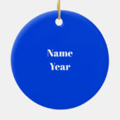 EMS Blue Star of Life kerstversiering Keramisch Ornament (Achterkant)