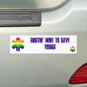 EMS BUSTIN' MINE OM UW Bumpersticker TE BEWAREN (Op auto)