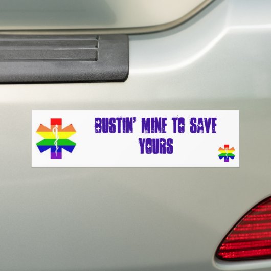 EMS BUSTIN' MINE OM UW Bumpersticker TE BEWAREN (Op auto)