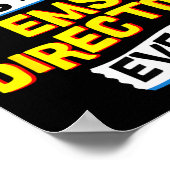 Ems Directeur Functie Beroep Grappige Sarcastische Poster (Hoek)