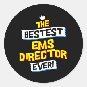 Ems Directeur Functie Beroep Grappige Sarcastische Ronde Sticker