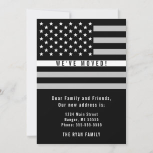 EMS Dunne Witte Lijn Amerikaanse Vlag Bewegend Aankondiging