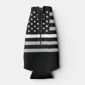 EMS Dunne Witte Lijn Amerikaanse Vlag Monogram Naa Flesjeskoeler (Achterkant)