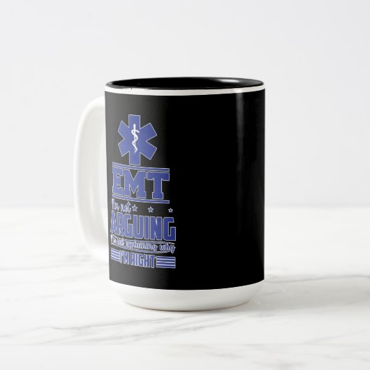 EMS Emergency EMT I's Tweekleurige Koffiemok (Voorkant links)