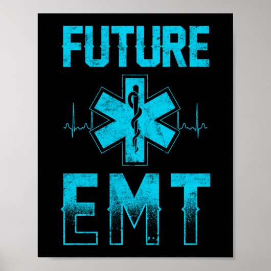 EMS Emergency Future EMT Student Ambulance Poster (Voorkant)
