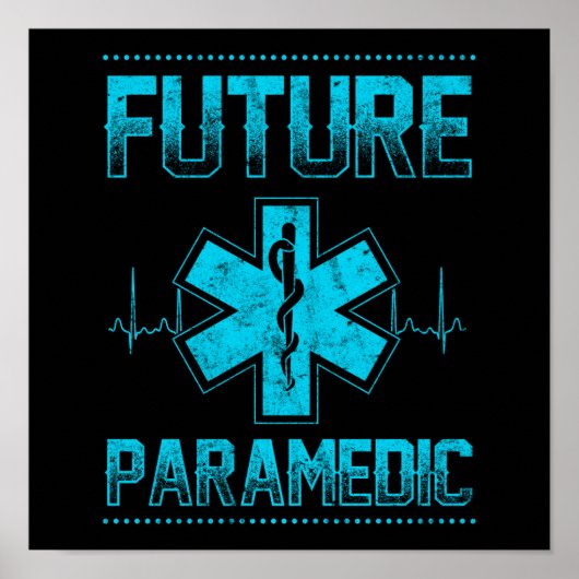 EMS Emergency Future Paramedic Student Ambulance Poster (Voorkant)
