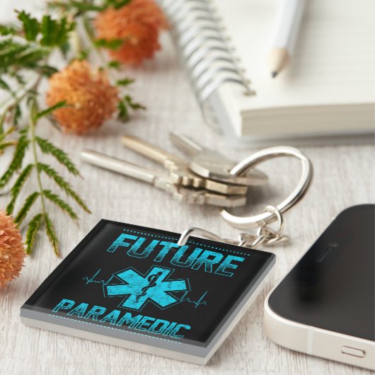EMS Emergency Future Paramedic Student Ambulance Sleutelhanger (Voorkant Rechts)