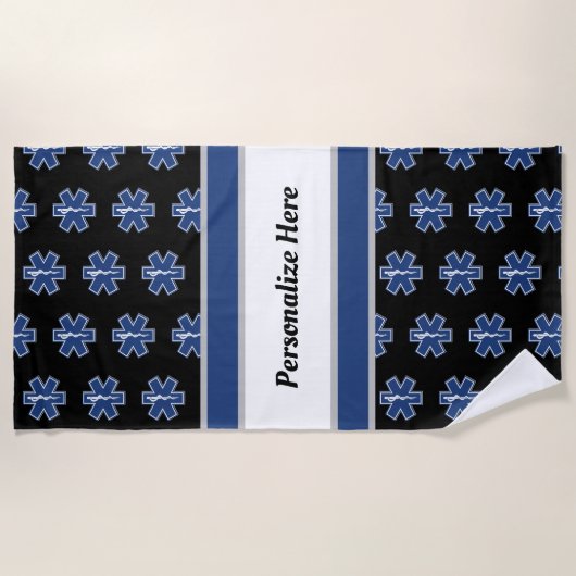 EMS Emergency LogoBeach Towel Strandlaken (Voorkant)