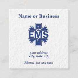 EMS Emergency Medical Services Vierkante Visitekaartje