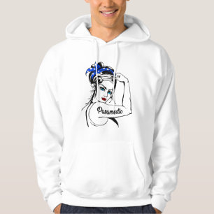EMS Emergency Paramedic Rosie De Riveter Hoodie
