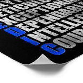 EMS Emergency Paramedic Word Cloud Poster (Hoek)