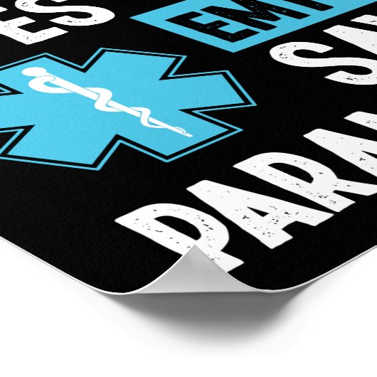 EMS Emergency Paramedics Save Lives Emt's Poster (Hoek)