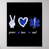 EMS Emergency Peace Love EMT Poster (Voorkant)