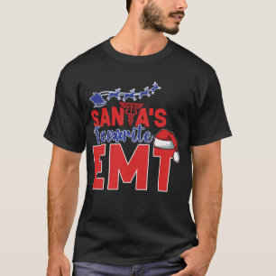 EMS Emergency Santa's favoriete EMT-kerstfeest T-shirt