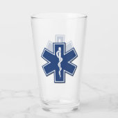 EMS EMT Paramedic Star of Life Logo Glas (Achterkant)