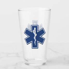 EMS EMT Paramedic Star of Life Logo Glas