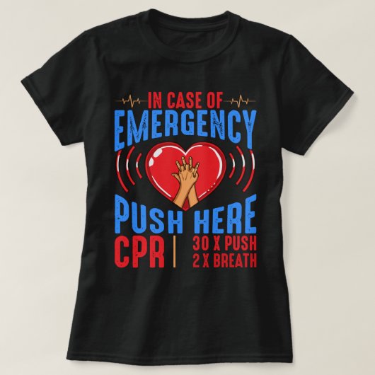 EMS EMT Paramedische Ambulance CPR Eerste Hulp T-shirt (Design voorkant)
