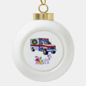 EMS EMT Paramedische Feestdagen Keramische Bal Ornament (Voorkant)