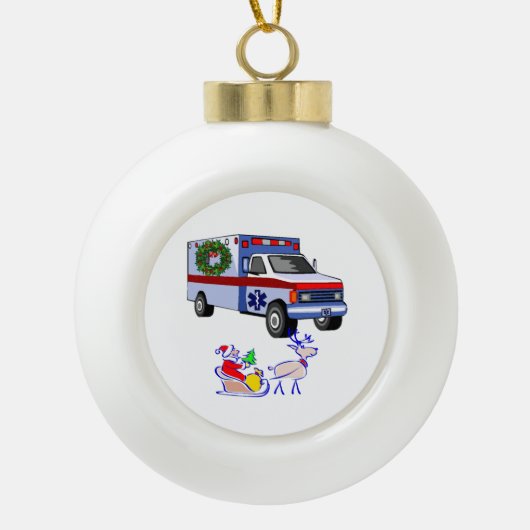 EMS EMT Paramedische Feestdagen Keramische Bal Ornament (Voorkant)