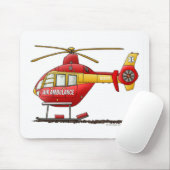 EMS EMT Rescue Medical Helikopter Ambulance Muismat (Met muis)
