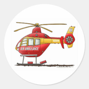 EMS EMT Rescue Medical Helikopter Ambulance Ronde Sticker