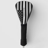 EMS EMT Thin White Line American Flag Monogram Golfheadcover (Voorkant)