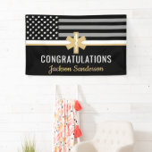 EMS First Responder Thin White Line EMT Retirement Spandoek (Insitu)