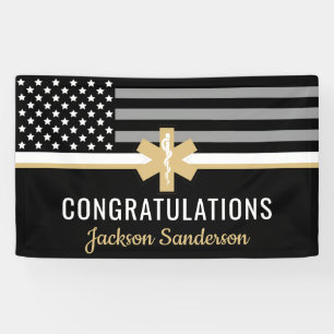 EMS First Responder Thin White Line EMT Retirement Spandoek