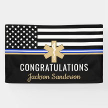 EMS First Responder White Line Flag EMT Retirement