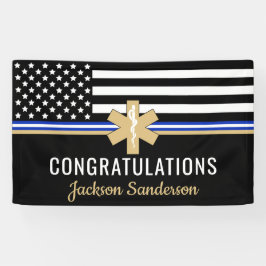 EMS First Responder White Line Flag EMT Retirement Spandoek