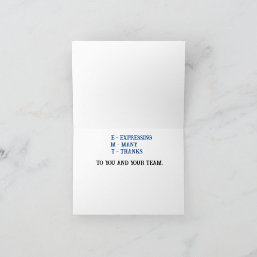 EMS Golden Logo - Hartelijk dank Kaart (Binnen)