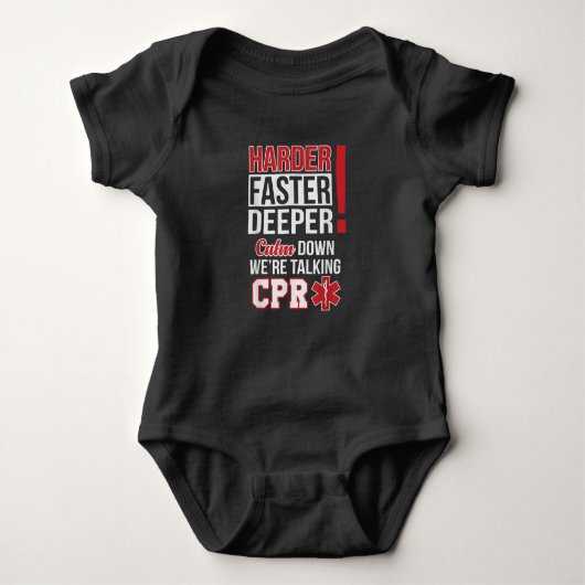 EMS Harder Sneller Diepere CPR EMT Medische verple Romper (Voorkant)