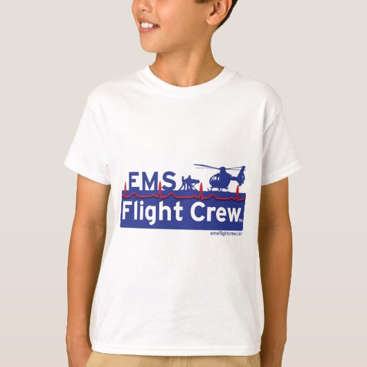 EMS-helikopteruitwijkLogo voor cockpitpersoneel T-shirt (Voorkant)