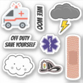 EMS Humor Pack, Paramedic Jokes Sticker (Voorkant)