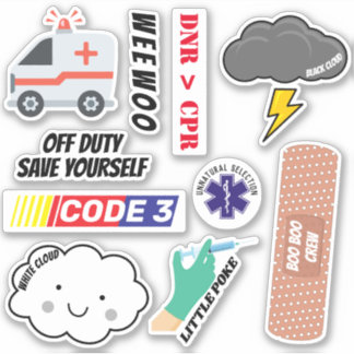 EMS Humor, Paramedic Jokes Sticker Pack