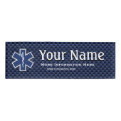 EMS-label met een ster van levensstijl op koolstof Naambadge (Voorkant)